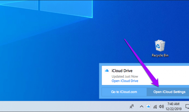 Hướng dẫn đổi vị trí lưu thư mục iCloud Drive trên Windows 10