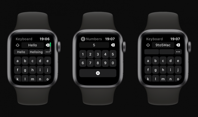 Ứng dụng Bàn phím Shift cho phép gõ tin nhắn trên Apple Watch