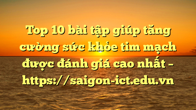 Top 10 Bài Tập Giúp Tăng Cường Sức Khỏe Tim Mạch Được Đánh Giá Cao Nhất – Https://Saigon-Ict.edu.vn