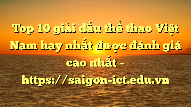 Top 10 Giải Đấu Thể Thao Việt Nam Hay Nhất Được Đánh Giá Cao Nhất – Https://Saigon-Ict.edu.vn