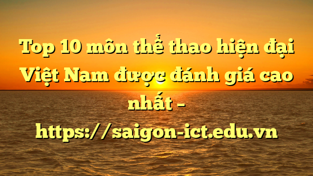 Top 10 Môn Thể Thao Hiện Đại Việt Nam Được Đánh Giá Cao Nhất – Https://Saigon-Ict.edu.vn