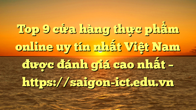 Top 9 Cửa Hàng Thực Phẩm Online Uy Tín Nhất Việt Nam Được Đánh Giá Cao Nhất – Https://Saigon-Ict.edu.vn