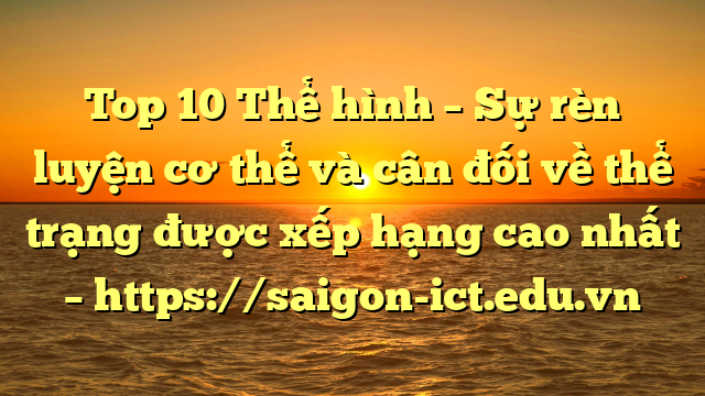 Top 10 Thể Hình – Sự Rèn Luyện Cơ Thể Và Cân Đối Về Thể Trạng Được Xếp Hạng Cao Nhất – Https://Saigon-Ict.edu.vn