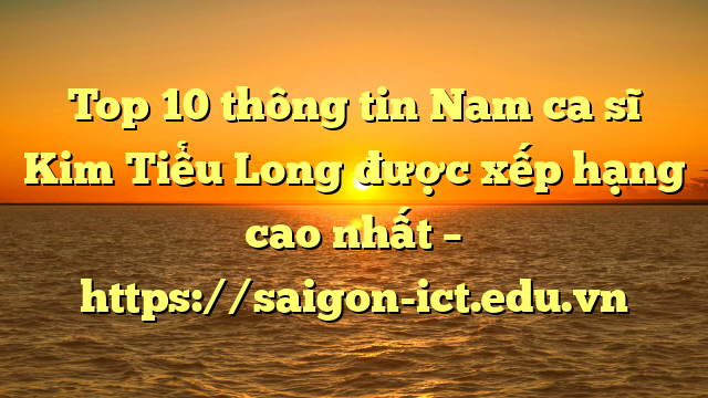 Top 10 Thông Tin Nam Ca Sĩ Kim Tiểu Long Được Xếp Hạng Cao Nhất – Https://Saigon-Ict.edu.vn