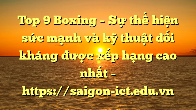 Top 9 Boxing – Sự Thể Hiện Sức Mạnh Và Kỹ Thuật Đối Kháng Được Xếp Hạng Cao Nhất – Https://Saigon-Ict.edu.vn