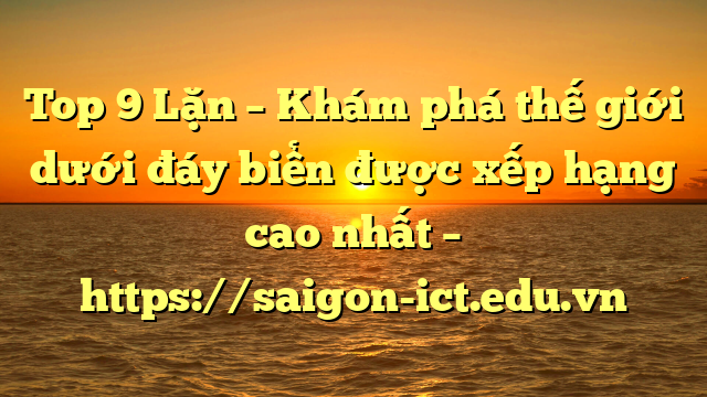 Top 9 Lặn – Khám Phá Thế Giới Dưới Đáy Biển Được Xếp Hạng Cao Nhất – Https://Saigon-Ict.edu.vn